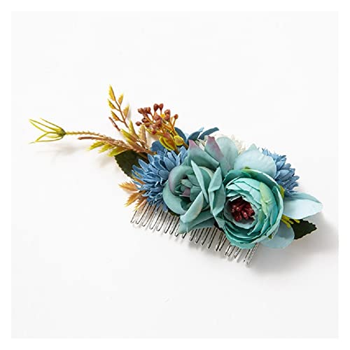 Women Crystal Flower Hair Combs Hairpins Bridal Hair Clips Rhinestone Bun Maker Headpieces Ladies Hair Ornaments Accesso (Color : 13) von DNCG