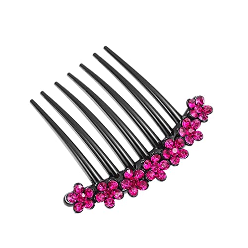 Women Crystal Flower Hair Combs Hairpins Bridal Hair Clips Rhinestone Bun Maker Headpieces Ladies Hair Ornaments Accesso (Color : 9) von DNCG