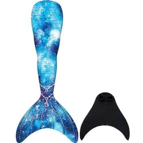 DNFUN Meerjungfrauenflosse Damen-Erwachsene-Teenager Meerjungfrauenschwanz mit Meerjungfrau Flosse zum Schwimmen von DNFUN