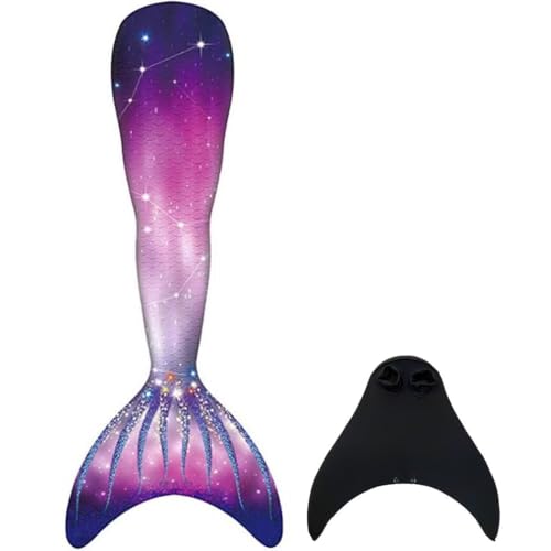 DNFUN Meerjungfrauenflosse Damen-Erwachsene-Teenager Meerjungfrauenschwanz mit Meerjungfrau Flosse zum Schwimmen von DNFUN
