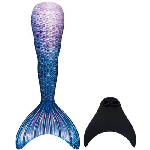 DNFUN Meerjungfrauenflosse Damen-Erwachsene-Teenager Meerjungfrauenschwanz mit Meerjungfrau Flosse zum Schwimmen von DNFUN