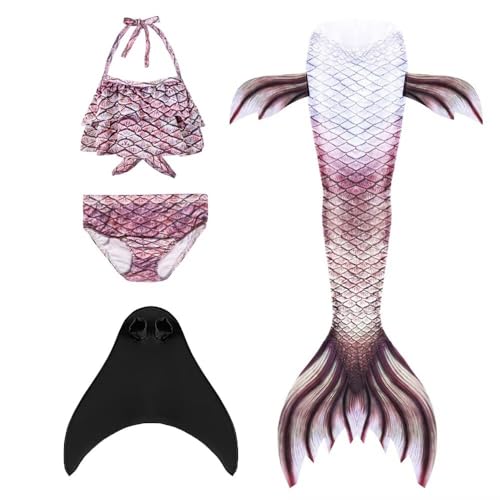 DNFUN Mehrjungfrauenflosse Mädchen Schwimmen Mehrjungfrau Flosse von DNFUN