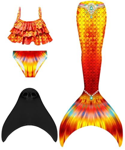 DNFUN Monofin Mädchen Cosplay mit Flossen von DNFUN