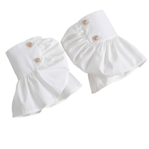 DNLKWGO Abnehmbare künstliche Manschetten mit Spitze, Handgelenkmanschetten, Armband, falsche Ärmel für Damen, H01, One size von DNLKWGO