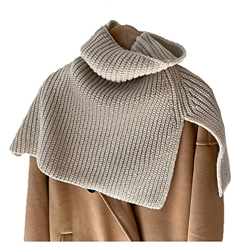 DNLKWGO Winterschal Wrap Mode Schal Schals Dicker Strick Schal Wraps für Frauen Mädchen, Light Khaki, One size von DNLKWGO