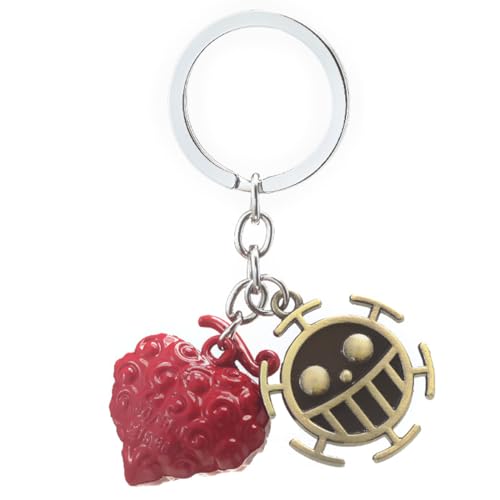 DNMH One Piece Schlüsselanhänger Anime Schlüsselanhänger Anime Keychain（Tora Falgaro-Rot） von DNMH