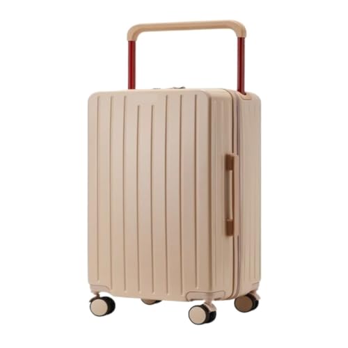 DNZOGW Koffer Gepäck Universal Wheel Box Reißverschluss Trolley Box Passwort Box Männer Und Frauen Reisen Leder Koffer Koffer Suitcase (Color : Pink, Size : A) von DNZOGW