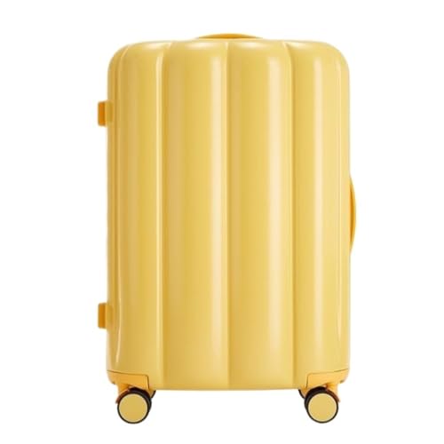 DNZOGW Reisekoffer Gepäck, Multifunktionaler Studenten-Trolley-Koffer, Kurzstrecken-Reisekoffer, Passwort-Koffer for Herren Trolley (Color : Yellow, Size : A) von DNZOGW