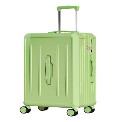 DNZOGW Reisekoffer Gepäck Multifunktionaler Trolley-Koffer for Männer Und Frauen, Passwortbox, Boarding-Koffer, Koffer Trolley (Color : Green, Size : A) von DNZOGW
