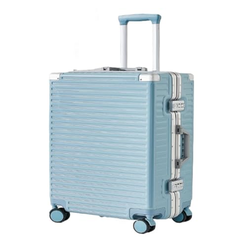 DNZOGW Reisekoffer Koffer, Koffer, Universeller Rollkoffer, Robuste Passwortbox, Trolley-Koffer, Herren- Und Damenkoffer Trolley (Color : Blue, Size : A) von DNZOGW