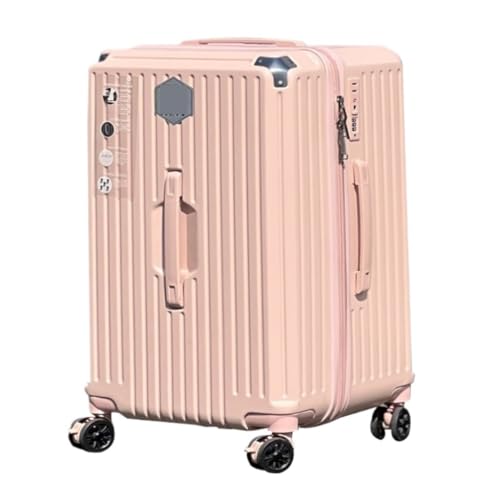 DNZOGW Reisekoffer Koffer-Trolley-Koffer, Robuste Und Langlebige Passwortbox, Koffer, Boarding-Koffer for Herren Und Damen Trolley (Color : Pink, Size : A) von DNZOGW