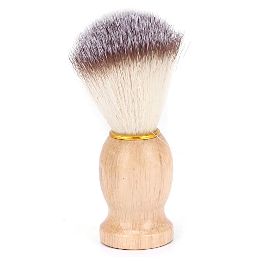Herren-Rasierpinsel, Weicher Nylonwolle-Massivholzgriff, Gesichtsbartreinigung, Pflege-Rasurwerkzeug für die Bartreinigung von Doact