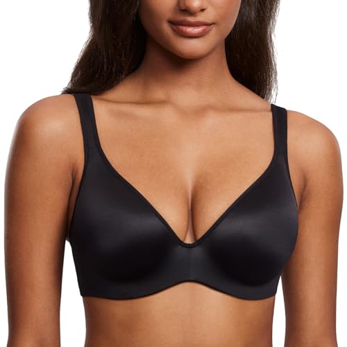 DOBREVA BH Damen mit Bügel Leicht Gepolstert T Shirt BHS Comfy Unterstützung Tiefer Ausschnitt Schwarz 90E DOBREVA BH Damen mit Bügel Leicht Gepolstert T Shirt BHS Comfy Unterstützung Tiefer Ausschnitt Schwarz 90E von DOBREVA