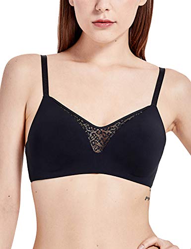 DOBREVA Damen Multiway BH Bralette Tops mit Gemoldete Pads ohne Bügel Schwarz 80C von DOBREVA