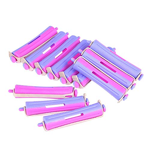 Lockenwickler,Heatless Curls 12 Stück Salon Kalte Welle Rods Haar-Rolle sich mit Gummiband Curling Lockenwickler Perms Friseur Styling-Werkzeug for Frauen-Haar-DIY (Size : Size 7) von DOBRVVGT
