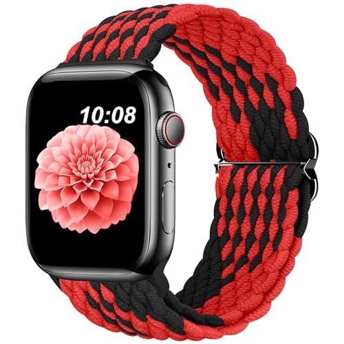 Geflochtenes Armband, kompatibel mit Apple Watch, 38 mm, 40 mm, 41 mm, für Damen und Herren, dehnbares, geflochtenes Solo-Loop-Uhrenarmband für iWatch Serie 8, 7, 6, 5, 4, 3, 2, Ultra SE von DOBSTFY