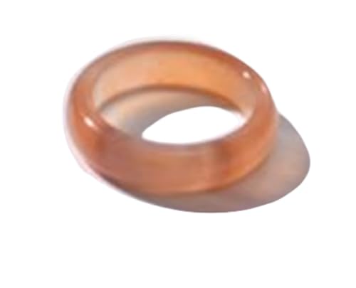 DOCOXI Ringe aus natürlichem Achat, roter Jade, Schmuck, Bandring, Jade, einfache Steine für Frauen, Luxusringe (Gem Color: One Piece, Ring Size: 8.5) von DOCOXI