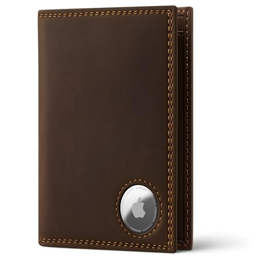 DODENSHA Portmonee Herren mit Airtag Fach und RFID Schutz | Geldbörse Herren aus 100% Echtleder mit XL Münzfach für 20 Münzen | Smart Wallet für 13 Karten in Geschenkbox von DODENSHA