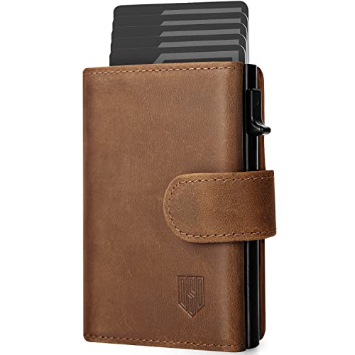 DODENSHA Slim Wallet mit Münzfach I Kartenetui Herren I Kreditkartenetui Geldbeutel Herren für 10+ Karten I Wallets for Men I Geldbörse Herren I RFID Schutz von DODENSHA