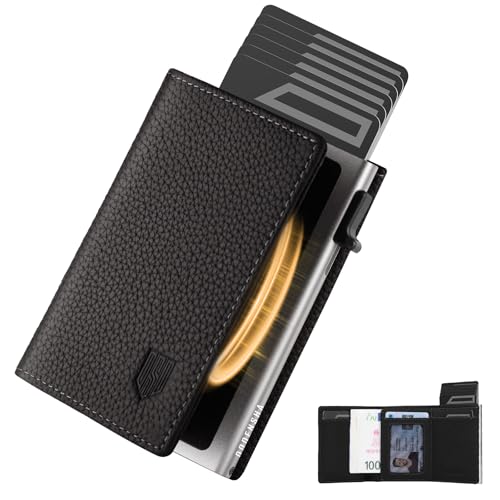 DODENSHA MagSnap Pepple Geldbörse I Slim Wallet mit Münzfach I Kreditkartenetui Geldbeutel Herren für 10+ Karten I Wallets for Men I Portmonee Herren I RFID Schutz I Schwarz Silber DODENSHA MagSnap Pepple Geldbörse I Slim Wallet mit Münzfach I Kreditkartenetui Geldbeutel Herren für 10+ Karten I Wallets for Men I Portmonee Herren I RFID Schutz I Schwarz Silber von DODENSHA