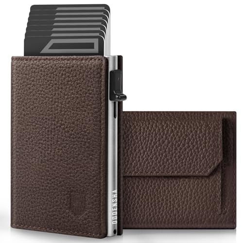 DODENSHA MagSnap Pepple Geldbörse Herren I Slim Wallet mit XL Münzfach I Wallets for Men I Portmonee Herren I RFID Schutz I Braun Silber DODENSHA MagSnap Pepple Geldbörse Herren I Slim Wallet mit XL Münzfach I Wallets for Men I Portmonee Herren I RFID Schutz I Braun Silber von DODENSHA
