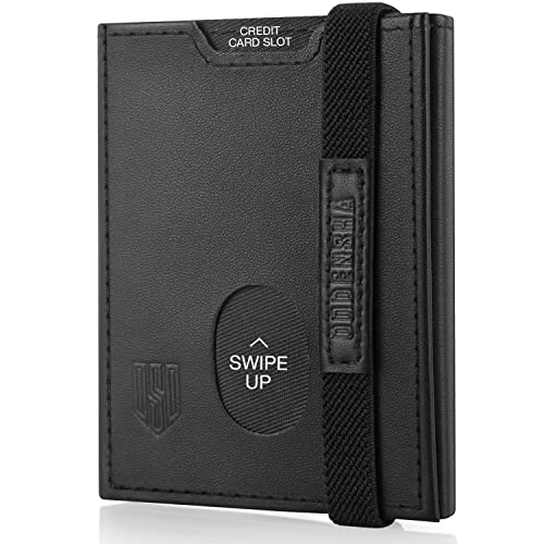 DODENSHA Mini Geldbörse mit Münzfach und RFID-Schutz I Portmonee Herren I Kartenetui Geldbeutel Leder I Slim Wallet I Karten Portemonnaie Klein Kreditkartenetui für Herren von DODENSHA