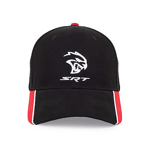 Dodge SRT Hellcat Cap - Custom - Strukturiert 6 Panel - Schwarz/Rot/Weiß, Schwarz, Einheitsgre von DODGE