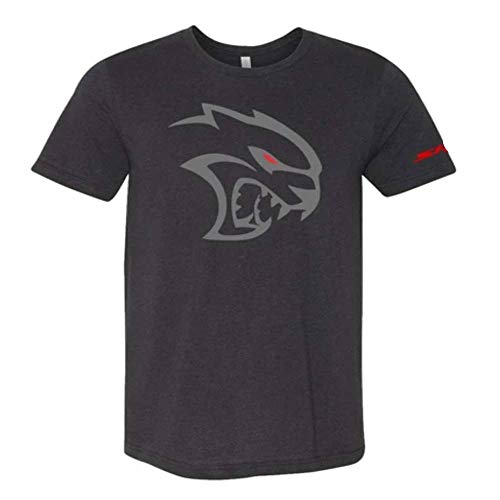 Dodge SRT Hellcat Red Eye Triblend T-Shirt für Herren, Heather Black, XX-Large von DODGE