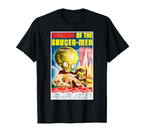 Invasion of Saucer Men Sci Fi Horror Halloween T-Shirt von DODO