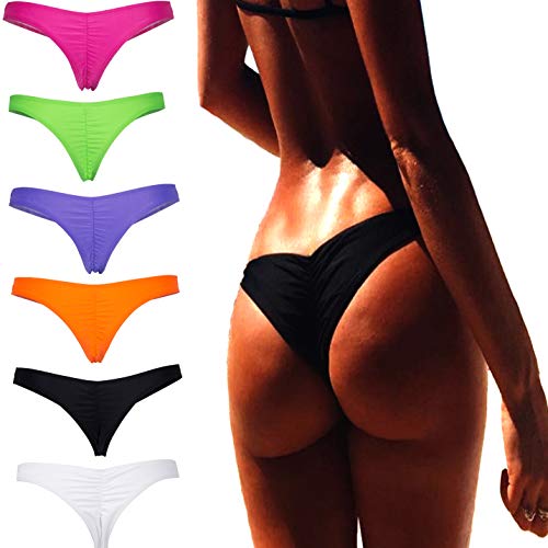 Brasilianischer Bikini für Damen, Strandmode, V-Rüschen, Bikinihose, Badeanzug, grün, M von DODOING