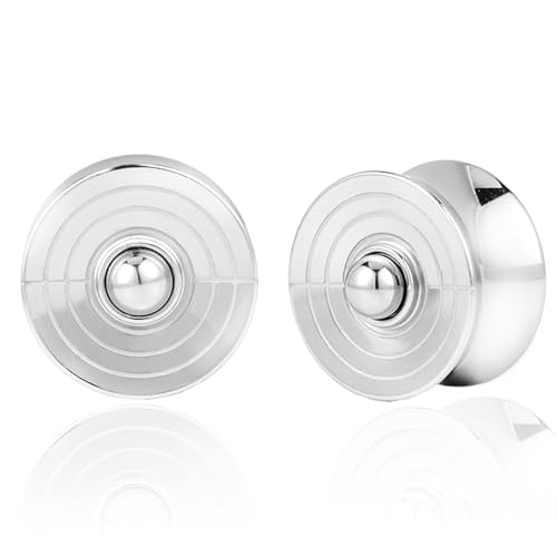 DOEARKO Ohr Flesh Tunnel 1 Paare Ohr Tunnel Plug Edelstahl Ohr Plug Expander Piercing Schmuck für Frauen und Männer 8mm-16mm (Silber,12mm) von DOEARKO