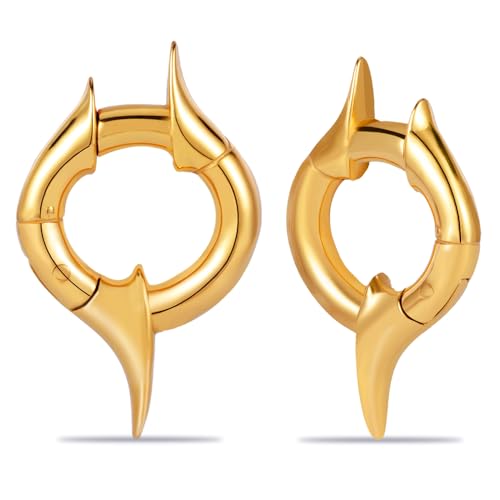 DOEARKO Ohr Gewichte Ohr Tunnel Plug Vintage Ear Weights Hangers Edelstahl Ohr Piercing Schmuck für Frauen Männer Gold von DOEARKO
