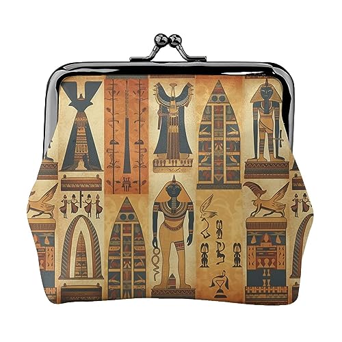 Ananas Gedruckt Geldbörse Für Frauen Brieftasche Tasche Pu Leder Ändern Beutel Kiss-Lock Vintage Beutel, Antike Ägypten Tribe Serie, Einheitsgröße, Vintage von DOFFO