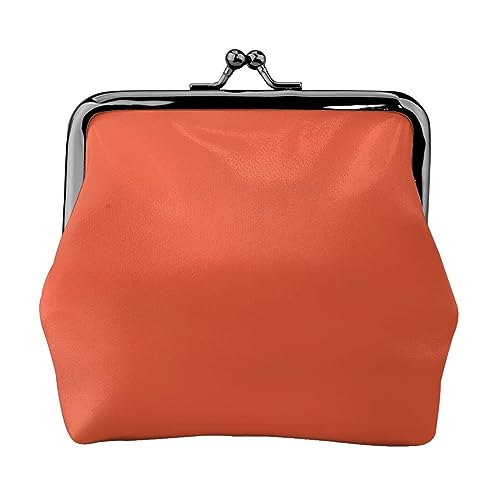 Braun Welle Punkt Gedruckt Geldbörse Für Frauen Brieftasche Tasche Pu Leder Ändern Beutel Kiss-Lock Vintage Beutel, rot, Einheitsgröße, Vintage von DOFFO