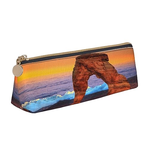 DOFFO Arches National Park Gedruckt Niedlich Federmäppchen Ästhetische Bleistift Tasche Spezielle Stift Fall Kleine Bleistift Tasche Langlebig Bleistift Box Reißverschluss Federmäppchen Für Frauen von DOFFO