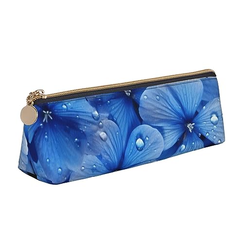 DOFFO Blaue Blumen Gedruckt Nette Bleistift Fall Ästhetische Bleistift Beutel Spezielle Stift Fall Kleine Bleistift Tasche Langlebig Bleistift Box Reißverschluss Bleistift Fällen Für Frauen Büro von DOFFO