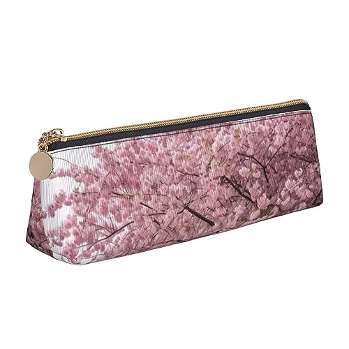 DOFFO Cherry Blossoms Tree Printed Cute Pencil Case Aesthetic Pencil Pouch Special Pen Case Small Pencil Bag Durable Pencil Box Zipper Pencil Cases For Women Office Work And Study, weiß, Einheitsgröße von DOFFO