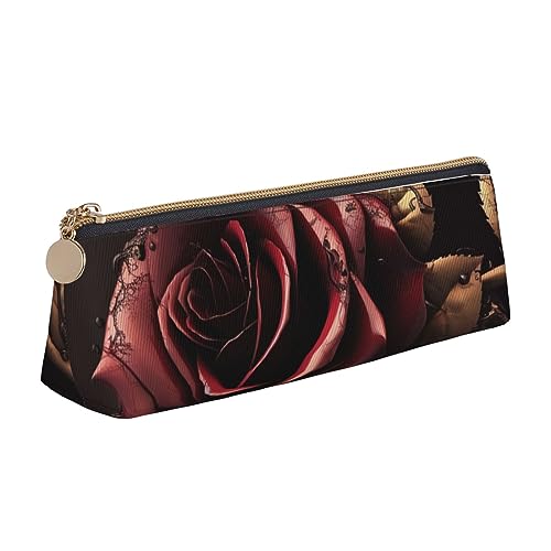 DOFFO Gothic Rose Gedruckt Niedlich Bleistift Fall Ästhetische Bleistift Tasche Spezielle Stift Fall Kleine Bleistift Tasche Langlebig Bleistift Box Reißverschluss Bleistift Fällen Für Frauen Büro von DOFFO