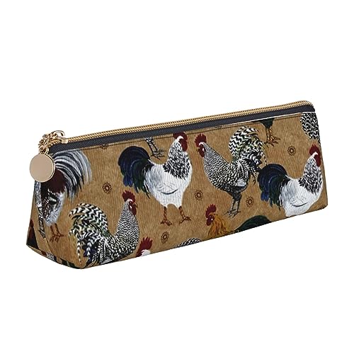 DOFFO Hahn und Huhn Druck Gedruckt Niedlich Bleistift Fall Ästhetische Bleistift Tasche Spezielle Stift Fall Kleine Bleistift Tasche Langlebig Bleistift Box Reißverschluss Federmäppchen Für Frauen von DOFFO