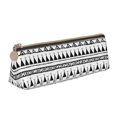 DOFFO Native American Patterns Printed Cute Pencil Case Aesthetic Pencil Pouch Special Pen Case Small Pencil Bag Durable Pencil Box Zipper Pencil Cases For Women Office Work And Study, weiß, von DOFFO