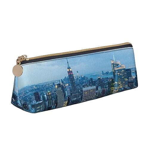 DOFFO New York Fashion City Gedruckt Niedlich Bleistift Fall Ästhetische Bleistift Tasche Spezielle Stift Fall Kleine Bleistift Tasche Langlebig Bleistift Box Reißverschluss Federmäppchen Für Frauen von DOFFO