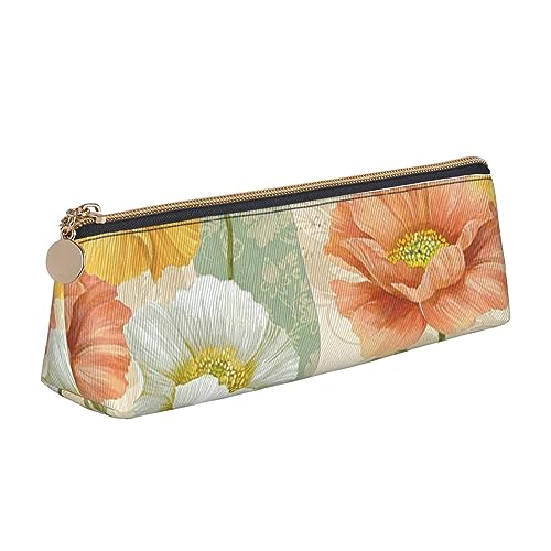 DOFFO Pastell Mohnblumen Gedruckt Niedlich Bleistift Fall Ästhetische Bleistift Tasche Spezielle Stift Fall Kleine Bleistift Tasche Langlebig Bleistift Box Reißverschluss Bleistift Fällen Für Frauen von DOFFO