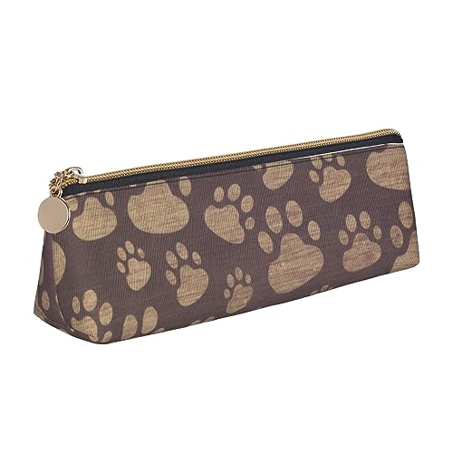 DOFFO Paw Prints Art Printed Cute Pencil Case Aesthetic Pencil Pouch Special Pen Case Small Pencil Bag Durable Pencil Box Zipper Pencil Cases For Women Office Work And Study, weiß, Einheitsgröße von DOFFO