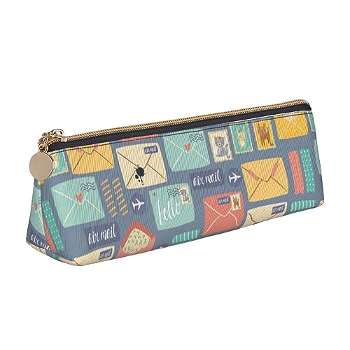 DOFFO Postal Stationery Printed Cute Pencil Case Aesthetic Pencil Pouch Special Pen Case Small Pencil Bag Durable Pencil Box Zipper Pencil Cases For Women Office Work And Study, weiß, Einheitsgröße von DOFFO