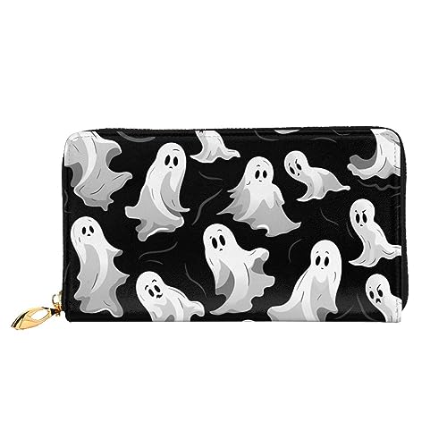 DOFFO Rosa Marmor Textur Drucken Leder Brieftasche Für Frauen Geldbörse Fall Brieftasche Schlank Reißverschluss Telefon Kleingeld Geldbörse Kupplung Kartenhalter, Halloween Gothic, Einheitsgröße von DOFFO