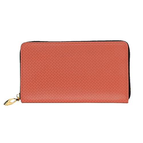 DOFFO Rose Red Print Leder Brieftasche Für Frauen Geldbörse Fall Brieftasche Schlank Reißverschluss Telefon Kleingeld Geldbörse Kupplung Kartenhalter, Dichte rote Flecken, Einheitsgröße von DOFFO