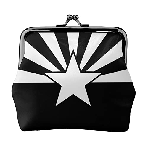 Nette Wal Gedruckt Geldbörse Für Frauen Brieftasche Tasche Pu Leder Ändern Beutel Kiss-Lock Vintage Beutel, Flagge Arizona, Schwarz, Einheitsgröße, Vintage von DOFFO