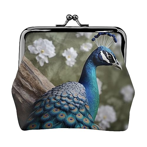 Niagara Falls Gedruckt Geldbörse Für Frauen Brieftasche Tasche Pu Leder Ändern Pouch Kiss-Lock Vintage Beutel, Wunderschöner Pfau, Einheitsgröße, Vintage von DOFFO