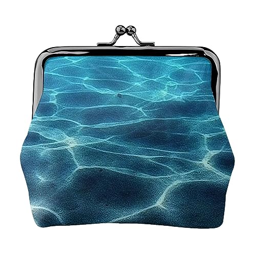 Schwarz Und Weiß Marmor Textur Gedruckt Geldbörse Für Frauen Brieftasche Tasche Pu Leder Ändern Pouch Kiss-Lock Vintage Pouch, Blue Deep Ocean, Einheitsgröße, Vintage von DOFFO