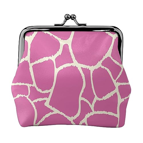 Schwarz Und Weiß Marmor Textur Gedruckt Geldbörse Für Frauen Brieftasche Tasche Pu Leder Ändern Pouch Kiss-Lock Vintage Pouch, Textur Giraffe rosa, Einheitsgröße, Vintage von DOFFO